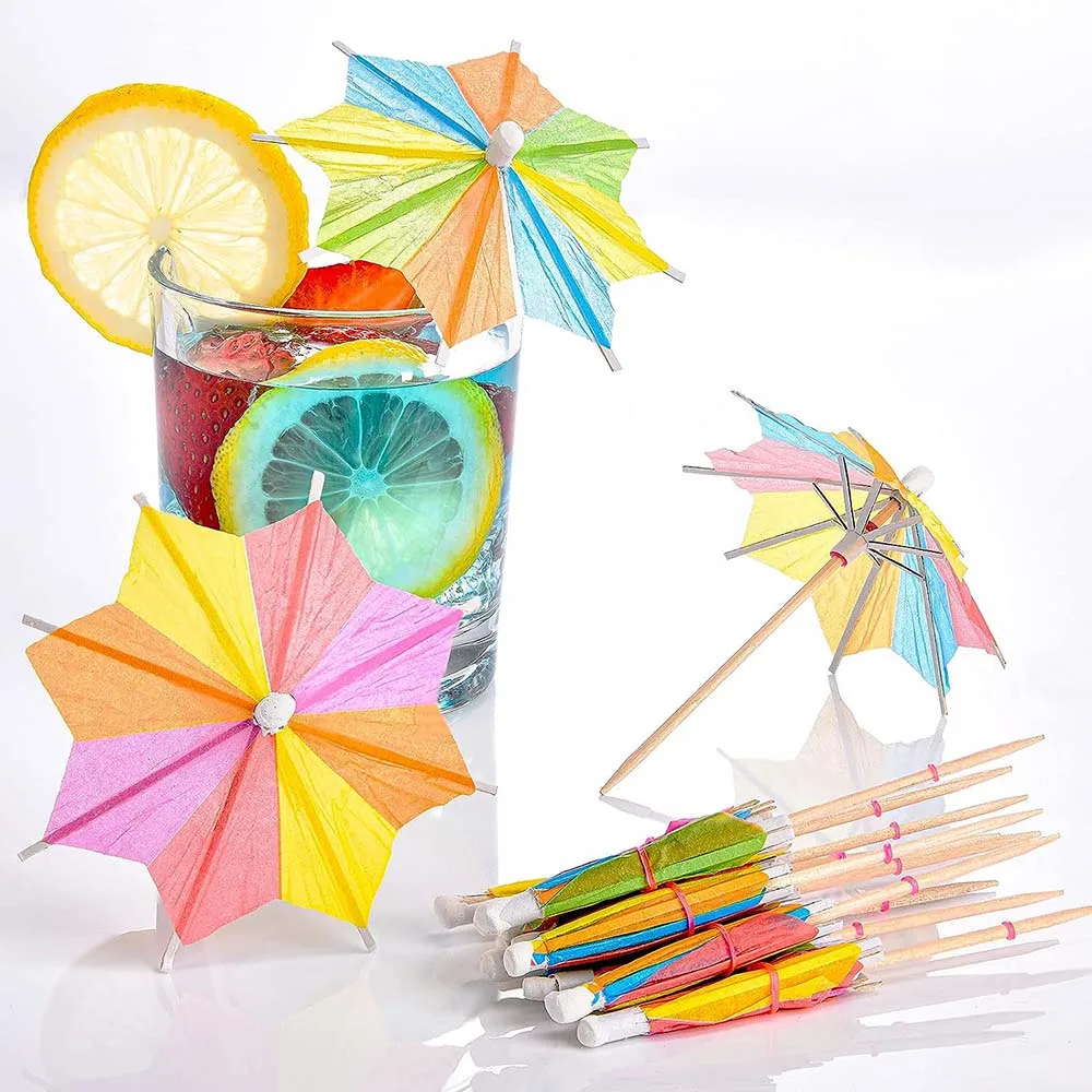 Umbrellas Cocktail Umbrella Drink Picks Parasol Cupcake Toppers
