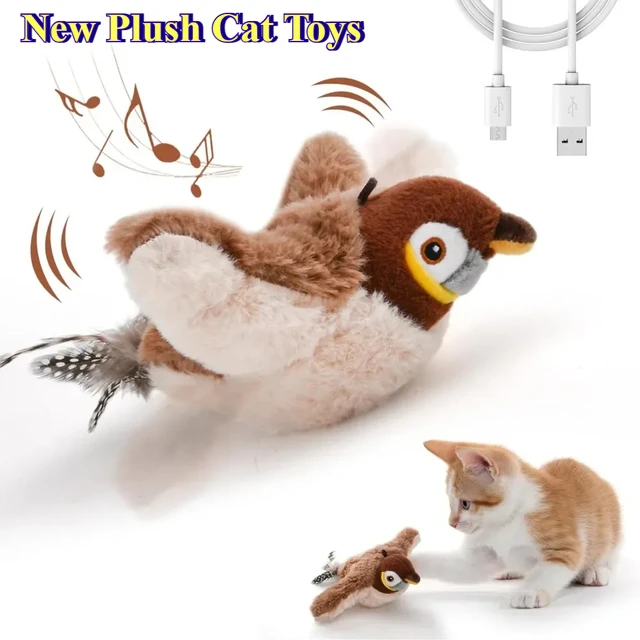 Interactive Catnip Plush Bird Toy 1