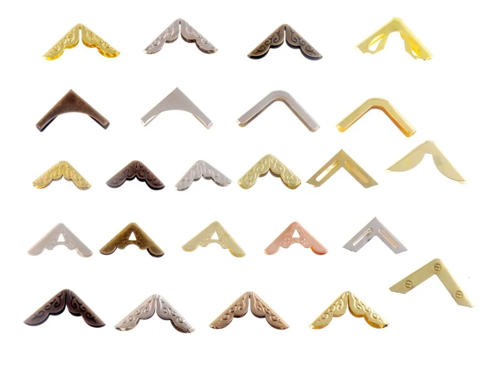 Book Scrapbooking Albums Menus Folders Corner Protectors 12pcs Bronze/Silver/Bronze option More style book corner protector