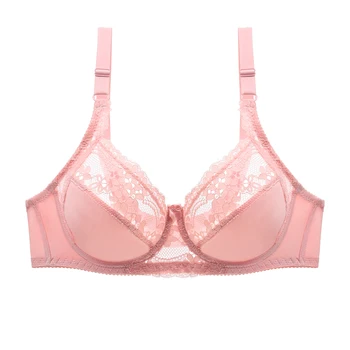 Women Sexy Lace Bra Underwire Gather Adjustment Lingerie Unlined Push Up Bras Underwear Big Plus Size 38-48 1