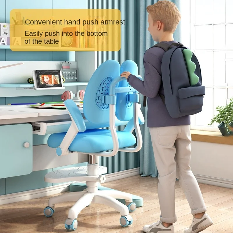 Children's Study Chair Corrected Sitting Seat Seat Elementary School Students Adjustable Writing Chair Home Lift Desk Back Children Study Chair