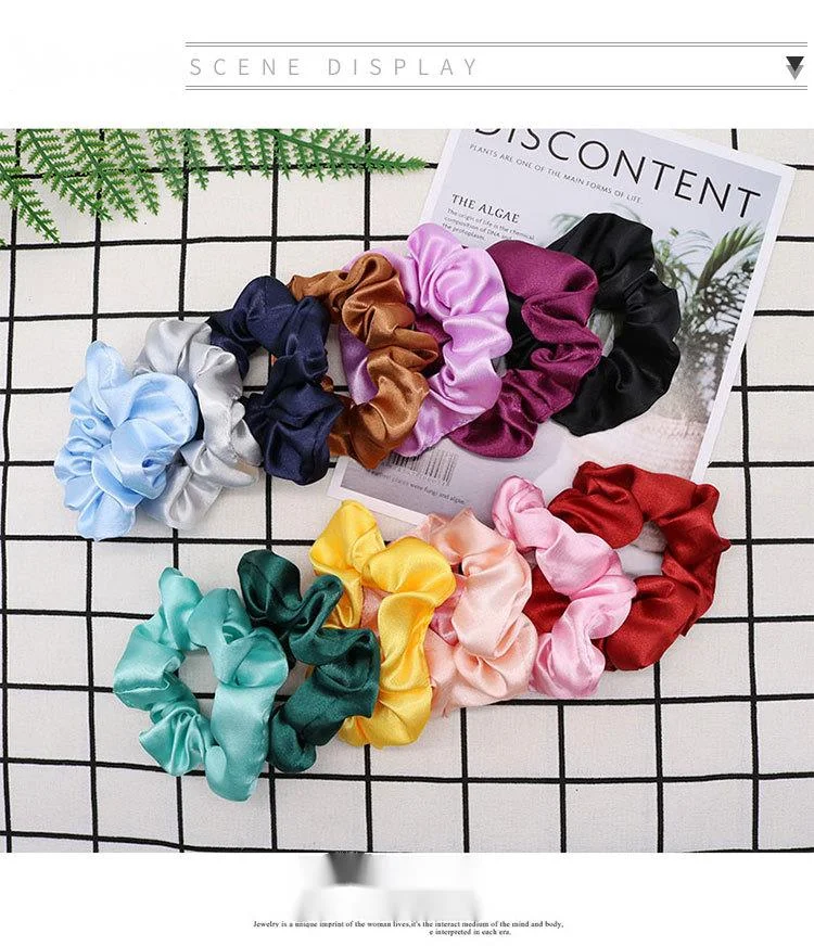 Large Intestine Headband Ins Simple And Versatile French Complexion Ding Silk Satin Hair Accessory_voghion.com