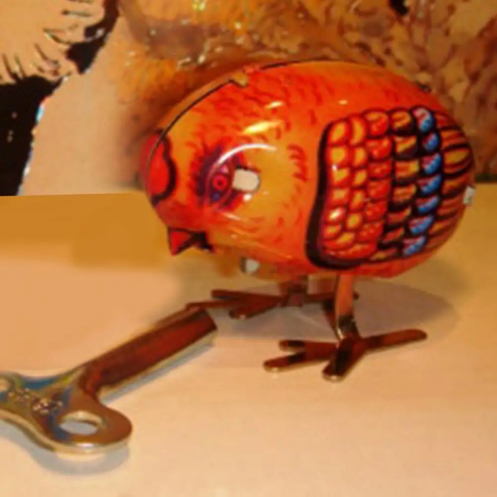 1Pc Cute Interesting Simulated Pecking Rice Lovely Interactive Toy Chick Clockwork Toy Battery-Free Boy Girl Chicken Wind-Up