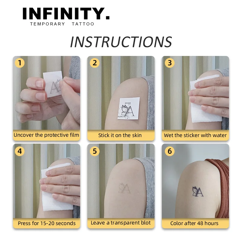 Anime imprint temporary tattoo sticker waterproof magic tattoo lasts 8-15 days fake tattoo semi permanent tattoo