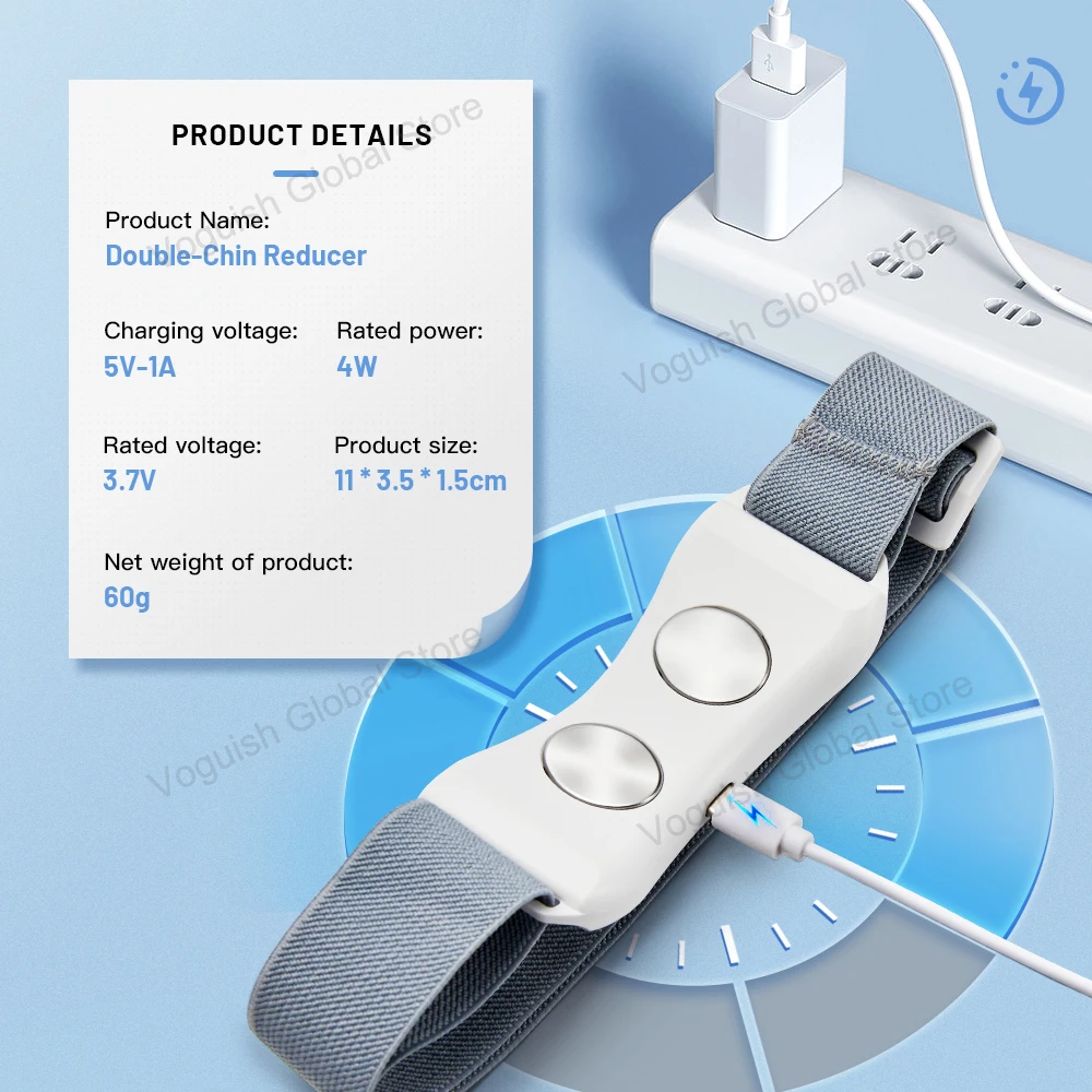 Vibration Chin-Up V Face Massager for Face EMS Facial Lifter Beauty Device Double Chin Remover V-Line Up Facelift Shaper Belt 6