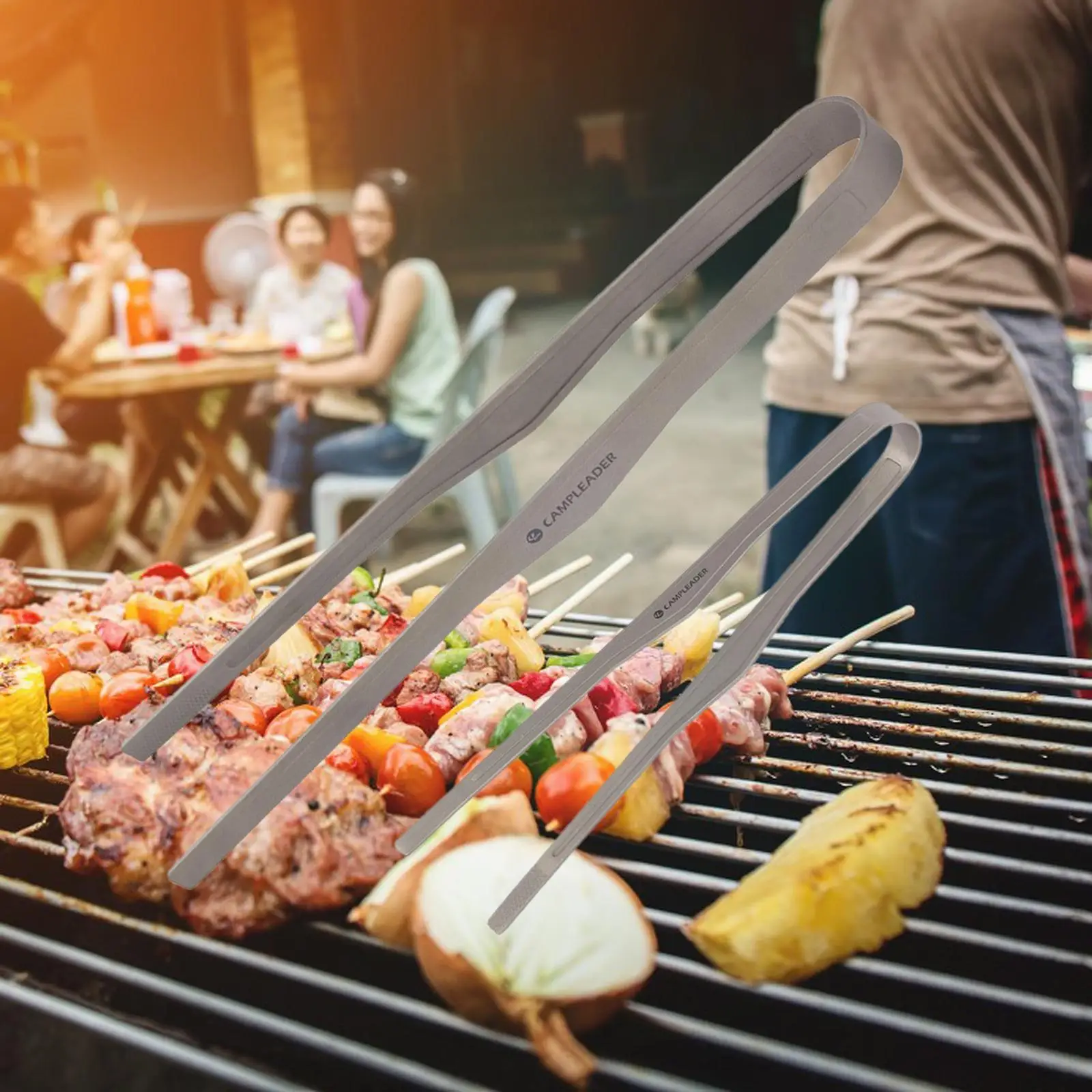 파티용 티타늄 BBQ 집게, 녹슬지 않는 음식 클립, 스테이크 구이용 트위저