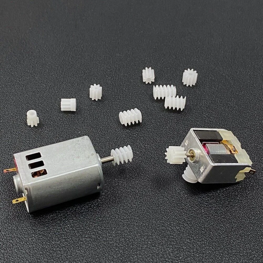 10pc 0.5M modulus Small Motor Plastic Gear 7T 8T 10T Teeth 1mm/2mm Shaft Toy RC Car Transmission Gear 6mm Worm Helical