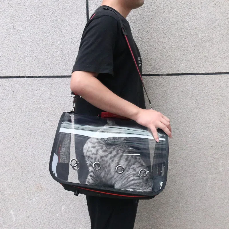 Cat Dog Carrier Bag Portable Cats Handbag Foldable Travel Bag Kitten Carrying Shoulder Pet Transport Bags