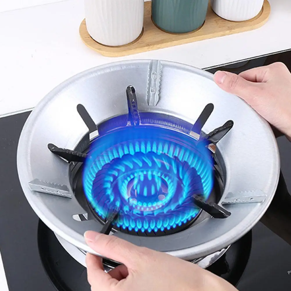 Gas Stove Windproof Shield Windproof Ring Stainless Steel Gas Picnic Cookers Outdoor Wind Deflectors Stove Windshield Gas Stove Windproof Shield