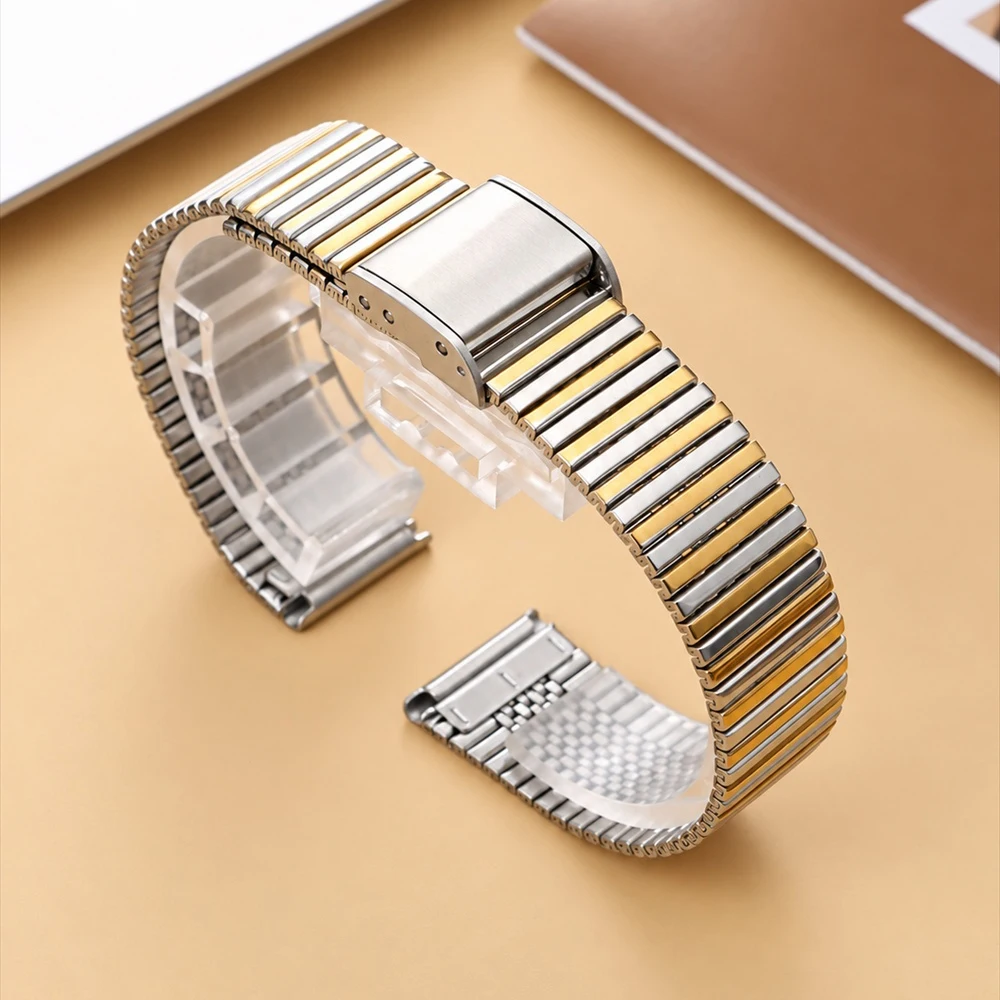 Sleek Universal Stainless Steel Ultra-Thin Watch Strap