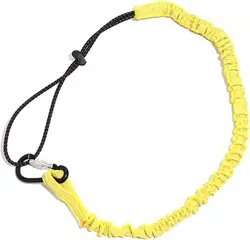Retractable Tool Lanyard with Secure Carabiner and Adjustable Loop for Construction and Roofing (Yellow A)