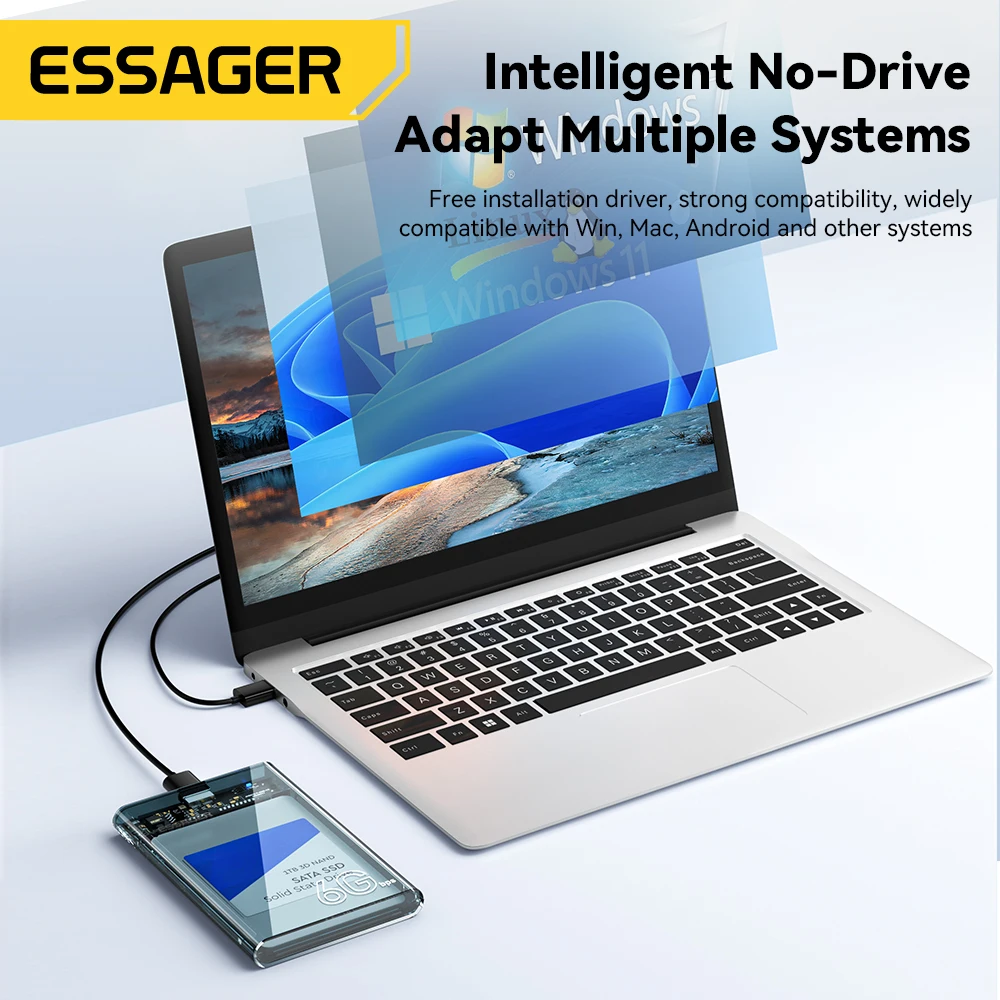 2.5 inch SATA HDD Enclosure USB 3.0 Mobile Hard Drive Case for SSD 2.5inch SATA Storage