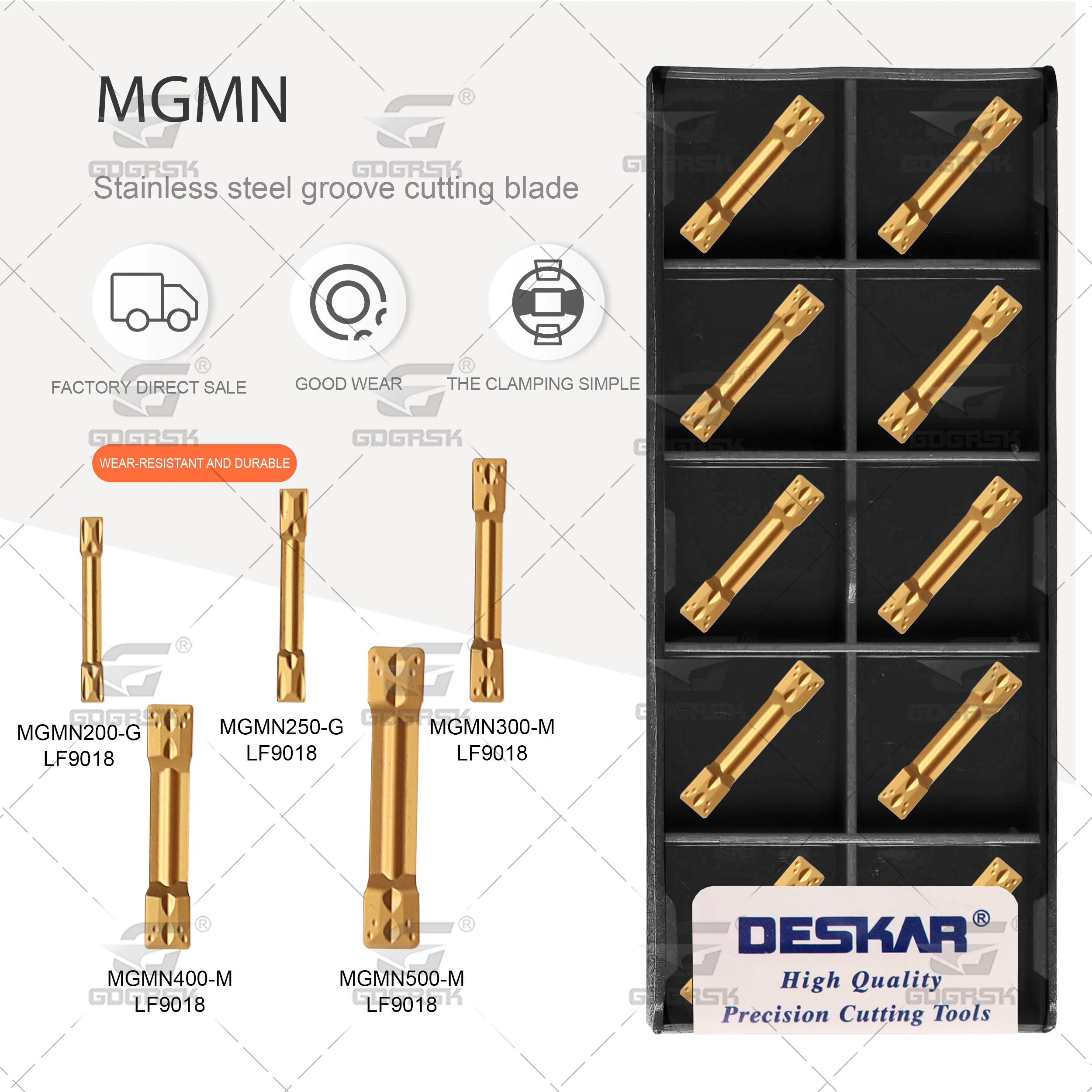 

Рабочие инструменты для токарного станка с ЧПУ DESKAR MGMN200 G MGMN300 M LF9018, твердосплавные вставки для обработки углеродистой стали и легированной стали