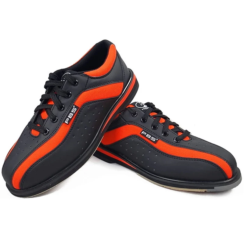 Women Men PU Leather Bowling Shoes Unisex Breathable Anti-Slip Sneakers for Bowling Beginner Casual Trainers Big Size 34-46