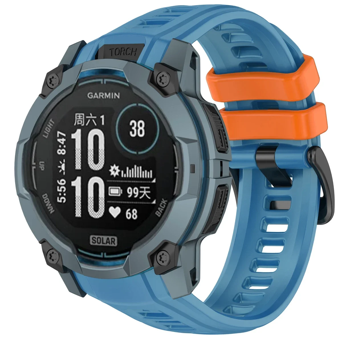 Enhanced Silicone Sport Watchband, No-Gap Design, 26mm