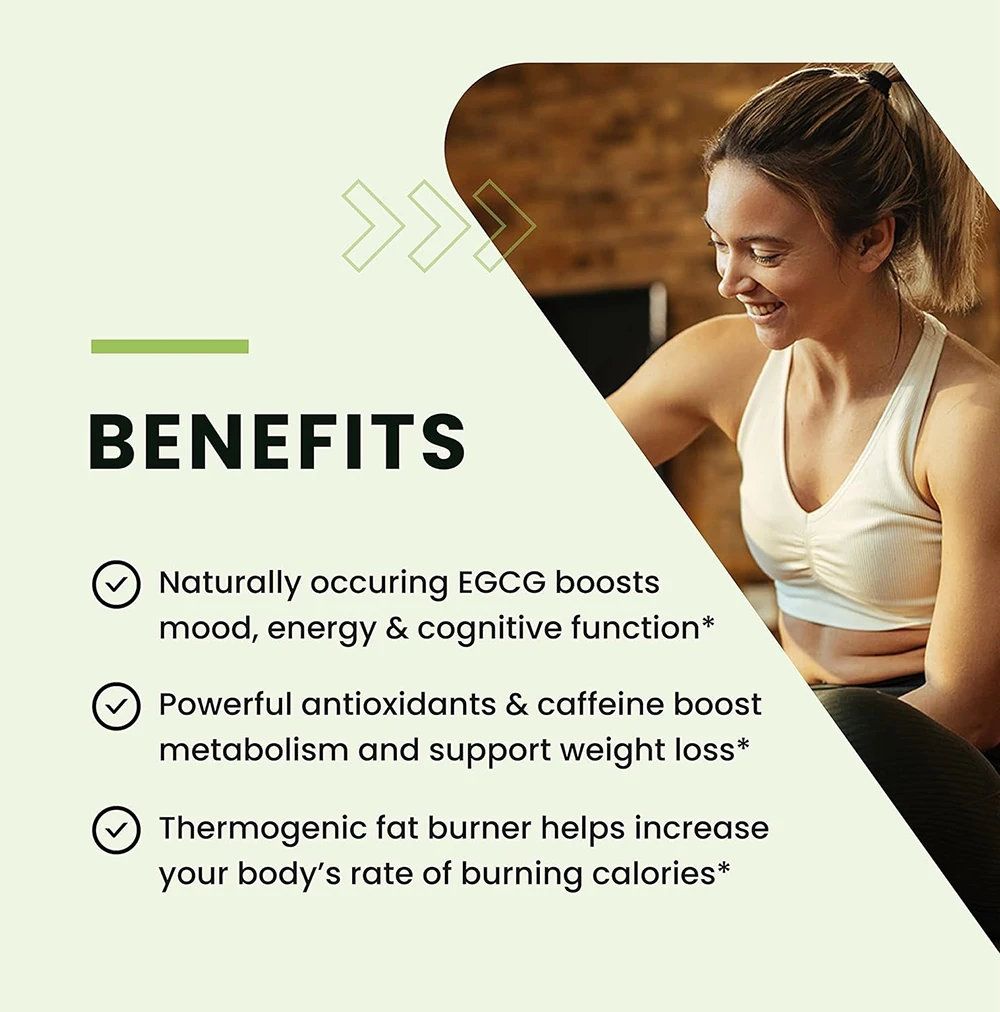 Weight Loss Pills Green Tea Weight Loss Belly Fat Burner Metabolism Booster & Appetite Suppressant for Men and Women 120 Capsules