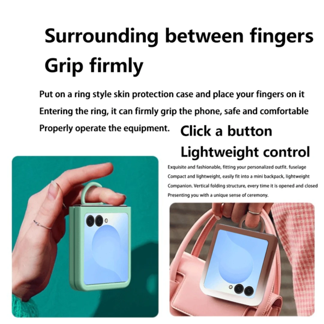 Luxury Skin Feel Shockproof Silicone Phone Case with Finger Ring - Candy Color Hard Cover