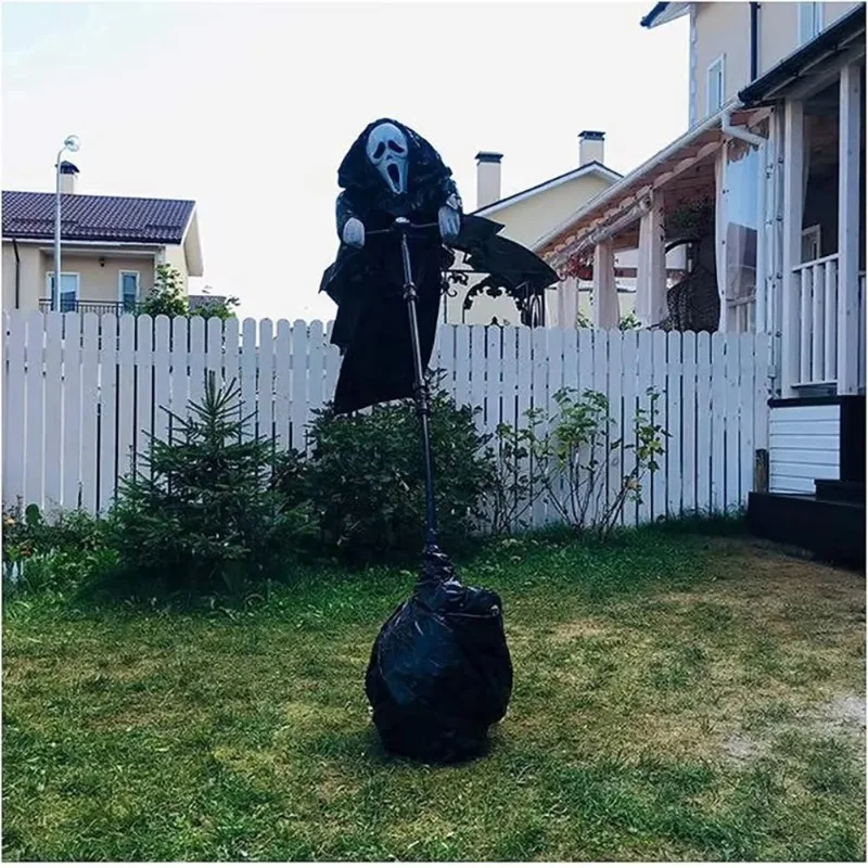 Halloween outdoor decoration garden decor address signs terrifying grimace it's funny suspension decorate farm decoration yard sign garden ornaments door address sign