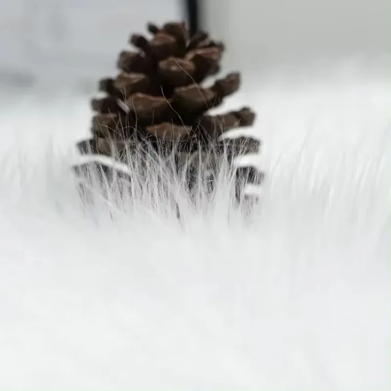78/90/120cm Snowy White Christmas Tree Skirt christmas tree skirt Soft Faux Fur Xmas Trees Carpet Mat Ornaments For New Year Party Home Decor