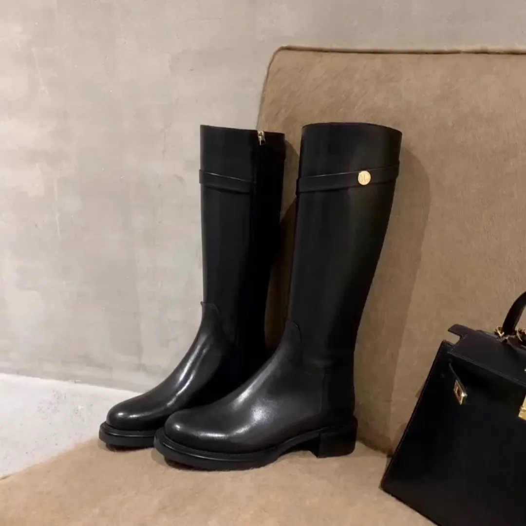 

Women‘s Thick Heels Knight Boots Autumn and Winter New Styles knee high boots