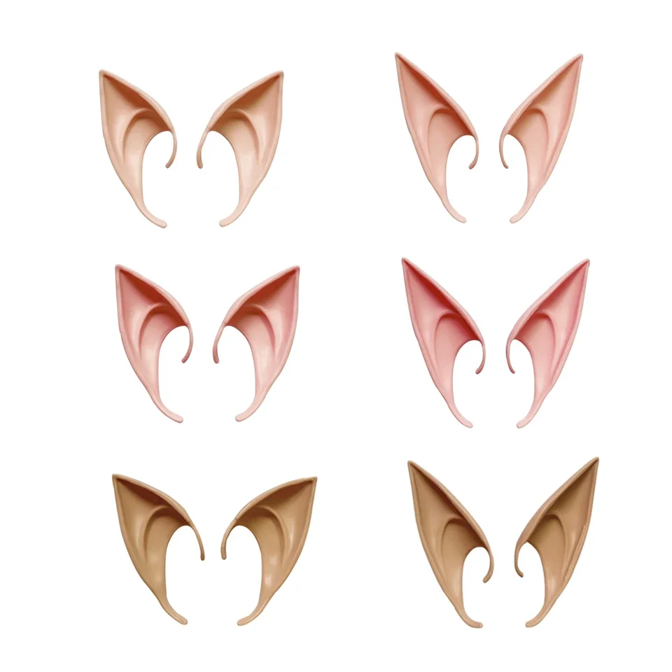 1 쌍 라텍스 엘프 귀 높은 시뮬레이션 부드러운 무해한 거짓 귀 소품 요정 천사 드레스 코스프레 후크 할로윈 크리스마스 장식 -  AliExpress