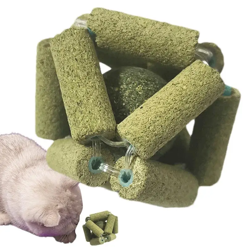 

Игрушки для кошачьей мяты, натуральные Веселые Жевательные Шарики для кошачьей мяты, игрушка для безопасной чистки зубов, портативная многофункциональная игрушка для кошек, товары для прорезывания зубов