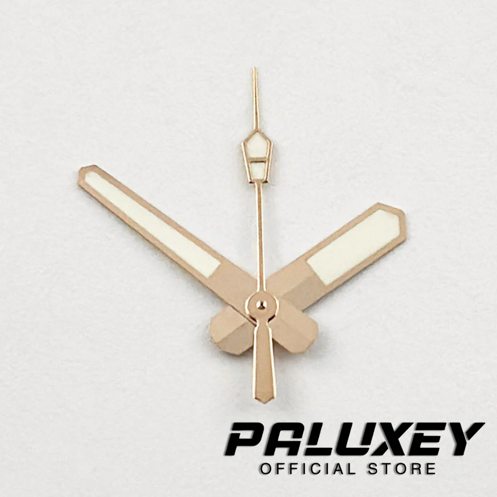 Luminous Multi-Colored Watch Hands with Rose Gold Accents