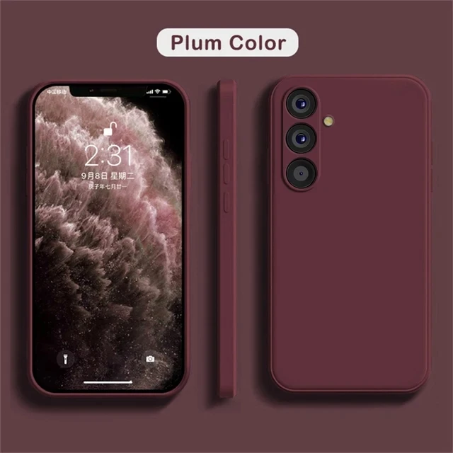 thumbnail image 1 of Galaxy S24 23 23 22 21 Liquid Silicon Phone Case For Samsung Galaxy S24 Plus S23 Ultra S22 S20 FE A54 53 Soft Shockproof Cover, 1 of 5