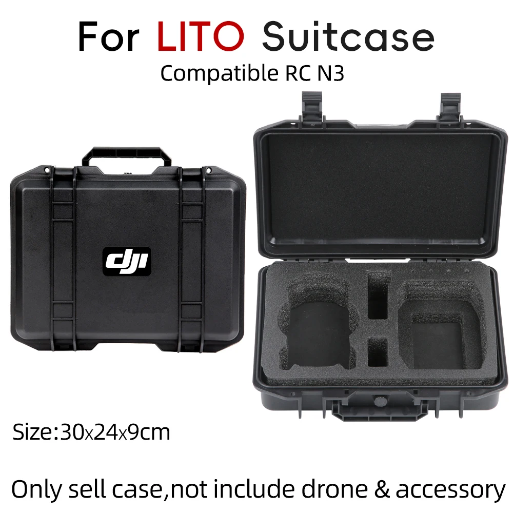 Waterproof Hard Case For DJI LITO 1 X1 Drone Shockproof Shell Portable Handbag RC-N3 Storage Protection Box Accessory_voghion.com