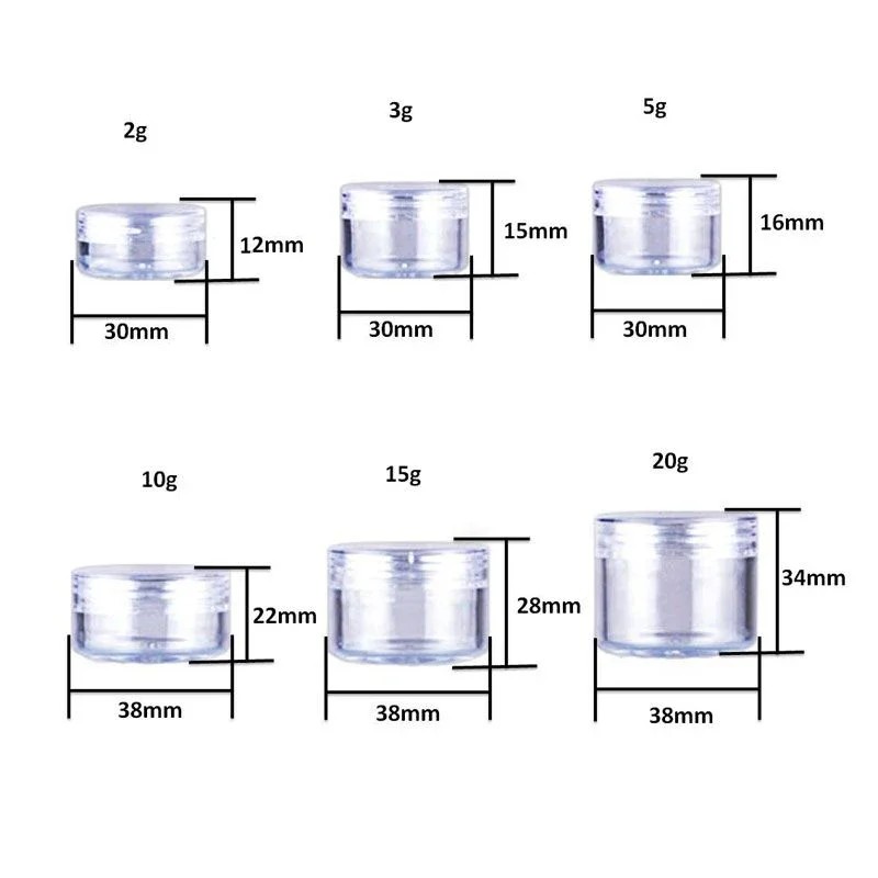Cosmetic cream bottle,cosmetic bottle,mini cosmetic bottle,cosmetic sample container,cosmetic dispenser bottle,refillable cosmetic bottle,cosmetic bottle set,cosmetic pot jars,makeup empty bottle 50PCS 2g 3g 5g 10g 15g 20g Portable Plastic Empty Cream Jar Mini Cosmetic Bottles Pot Nail Polish Skincare