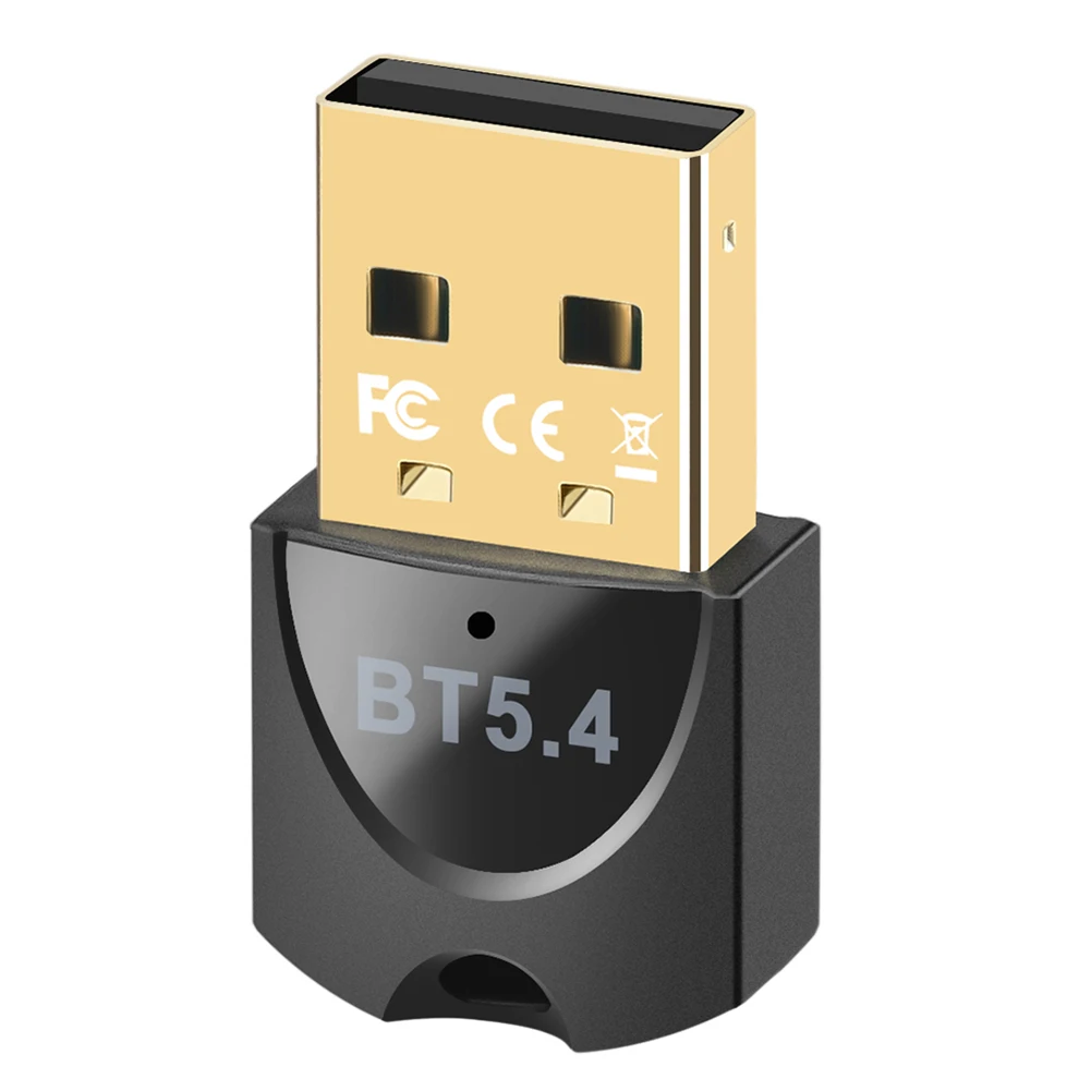 USB 블루투스 호환 5.4 어댑터, 오디오 동글 드라이버 프리 무선 USB 어댑터, PC 노트북용 무선 BT 5.4 동글 어댑터