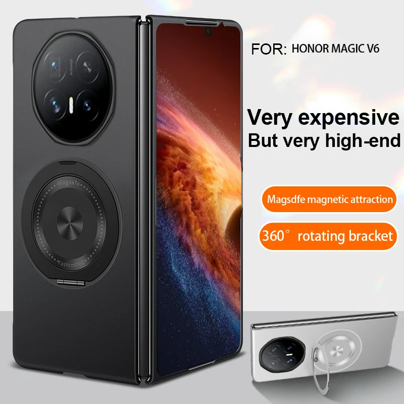 Premium Metallic 360° Swivel Stand Frosted Protective Case with Skin-Friendly Bumper