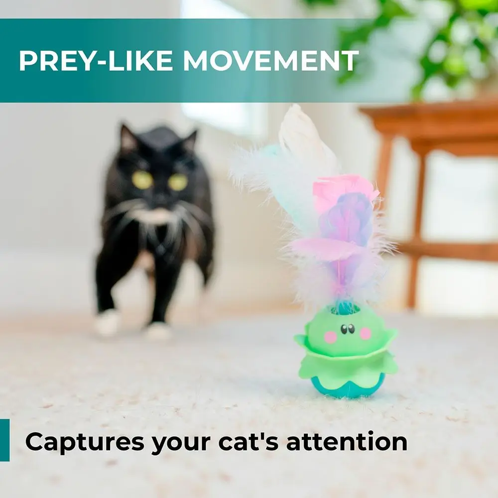 

with Tail Cat Feather Toy USB Charged Automatic with Chirping Sounds Smart Cat Toy PP ABS Voice Teaser Stick Cats