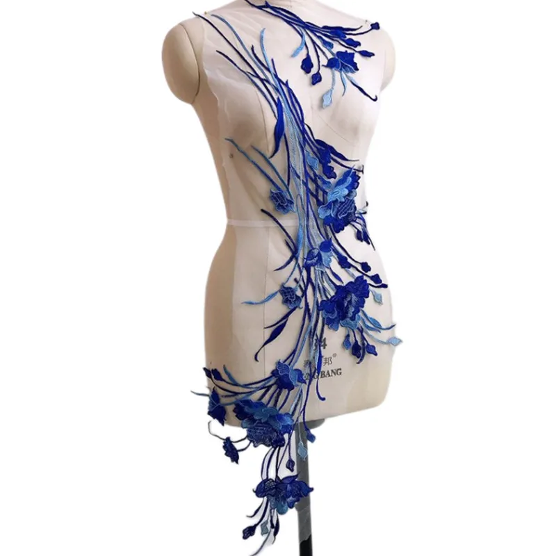 3D bestickter Patch für Hochzeits abendkleid, Nähen Patches, Mode Bekleidungs zubehör, 32x99cm, rs1302