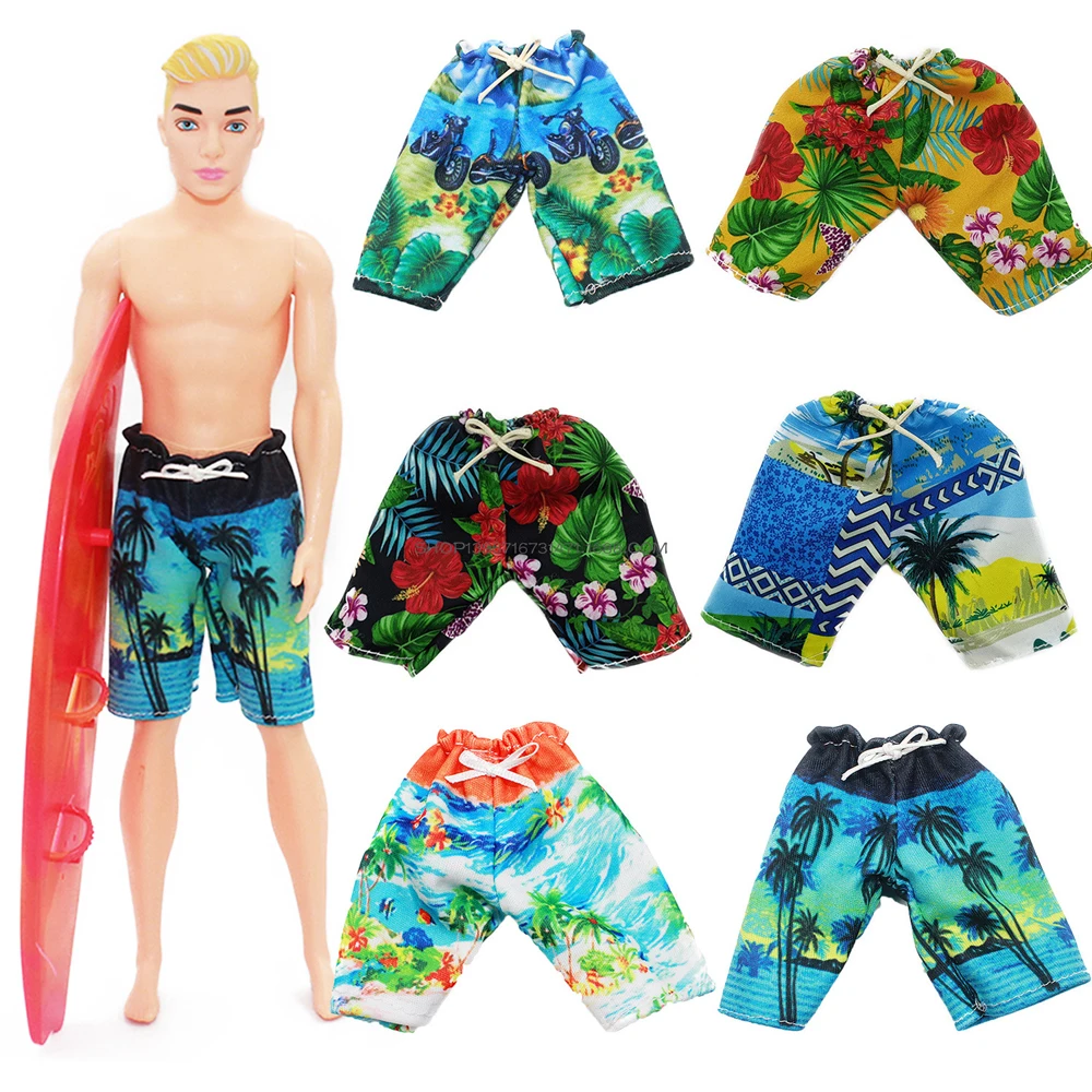 NK Official  Fashion Pattern Pants For Ken Doll Beach Clothes Summer Swimsuit Short Clothes For 1/6 Male Doll Accessories JJ [puma] official puma ess pants tr cl m 84723401