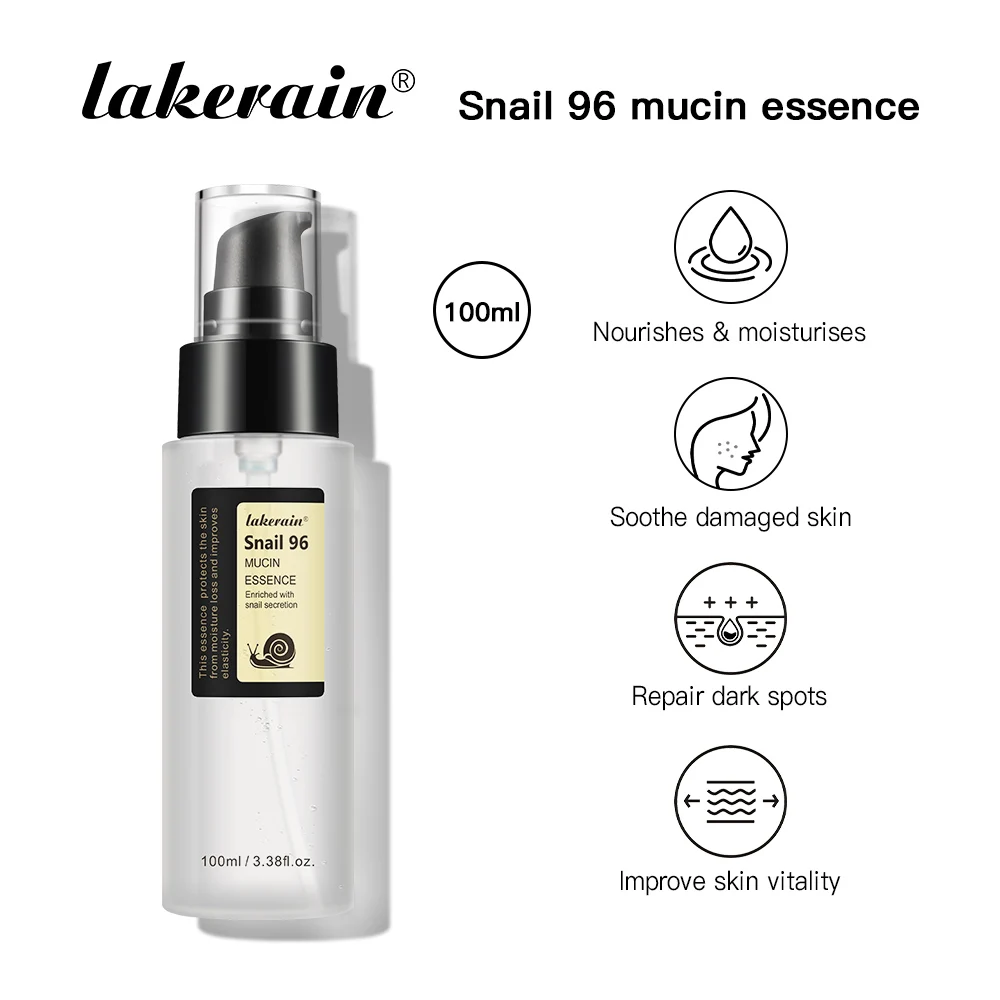 Snail Mucin 96% Power Repairing Essence Hydrating Serum for Face with Snail Secretion Filtrate for Dull & Damaged Skin 100ml
