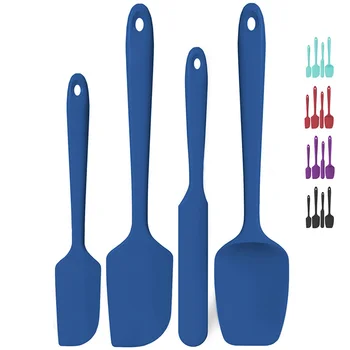 Kitchen Silicone Spatula Set, 600ºF High Heat Flex Silicone Scraper with Nonslip Handle for Cooking Mixing Baking Serving Stirri 1