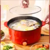 Electric Pot 2.3L 400‑800W 3 Gear Knob Control Non Stick Electric Hot Pot Electric Cooker 1