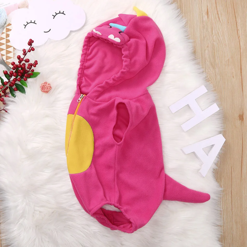 Cosplay Costume Halloween Dress Outfit Baby Girl Pink Dinosaur Costume Infant Toddler Hoodie Bodysuit Short Romper Photography Halloween Fancy Dress 6M 12M 18M 24M