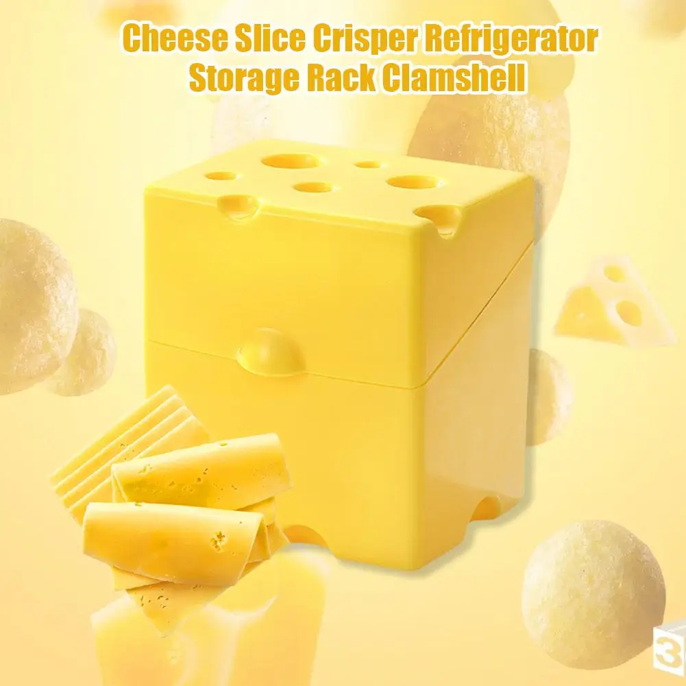 Cheese Slice Storage Box Crisper Refrigerator Storage Rack Clamshell Cheese Container Kitchen Gadgets Supplies