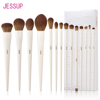 Jessup Makeup Brushes 10-14pc Makeup Brush set Synthetic Foundation Brush Powder Contour Eyeshadow Liner Blending Highlight T329