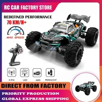 1:16 70KM/H 4WD RC Car With Led Lights 2.4G Radio High Speed Brushless Motor Remote Control Off-Road Cars for Children toys 1
