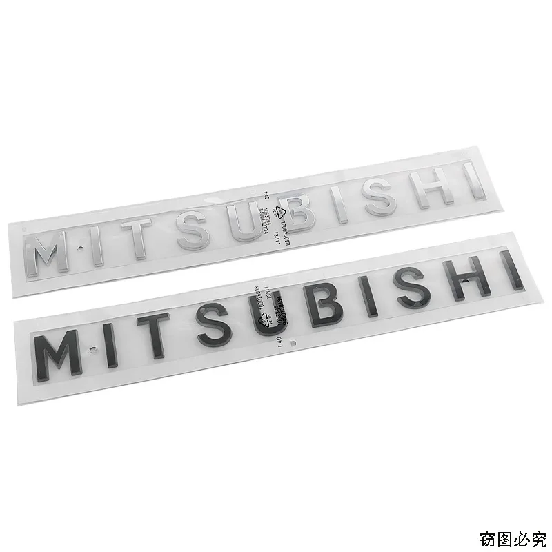 미쓰비시 랜서 파제로 ASX 아웃랜더 갈란트 미라지 L200 콜트 스티커용 ABS 자동차 레터 데칼, 후면 트렁크 엠블럼 배지, 36cm