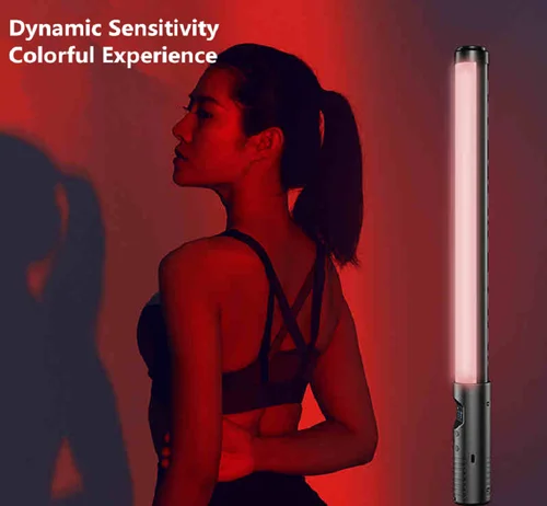 RGB 휴대용 LED 비디오 라이트 지팡이 스틱 사진 조명, 내장 충전식 배터리 포함, 79 인치 삼각대 원격 제어, 50cm, 20 인치 6