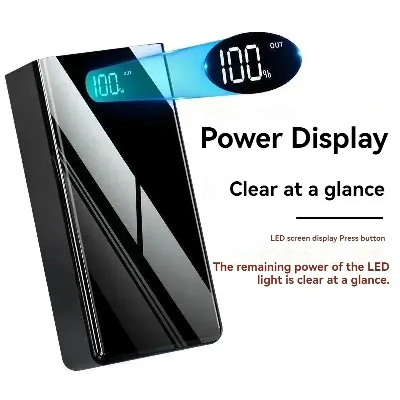 Mobile power bank 100000mAh portable fast charging mobile power bank 4USB charger suitable for external battery of Huawei iPhone