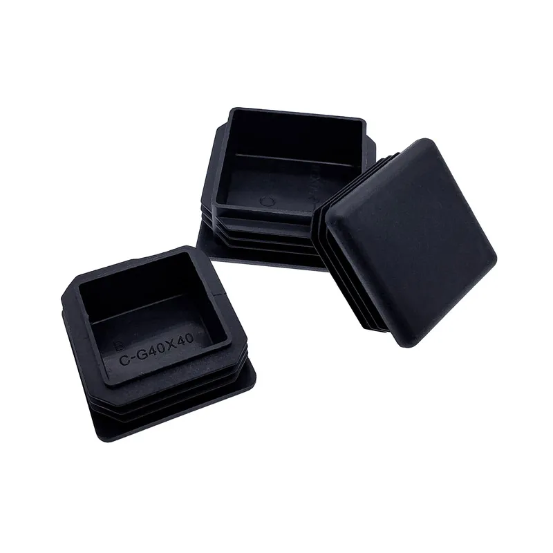 Black Plastic Steel square pipe plug Furniture Pad Plastic square Leg plug Anti Slip Feet Protectortube cap cap