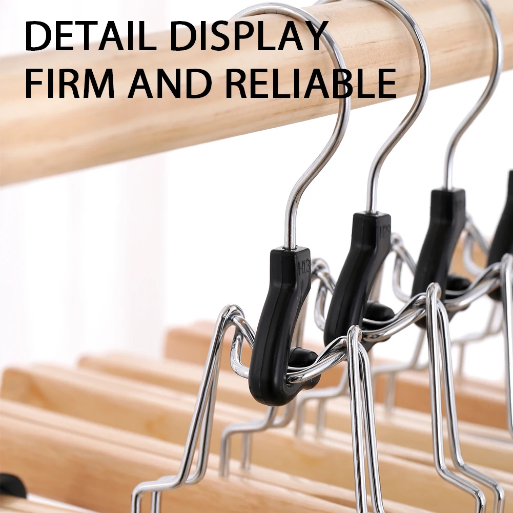 Non-Slip Wooden Rack Skirt Wig Pants Hangers Multifunctional High Load-Bearing Capacity Hangers for Clothes Store