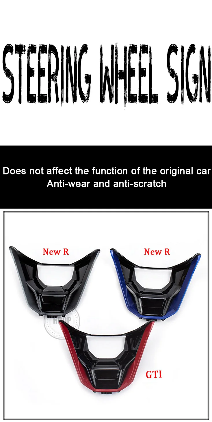 Für VW Auto 8. Generation Lenkrad neue R-Linie Logo Markierung Aufkleber Dekoration für VW Passatb8 Golf 8 mk8 Zubehör – Detail 1
