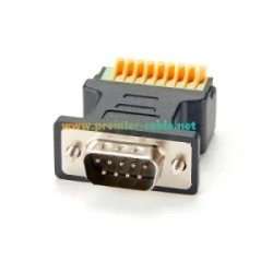 9-poliger lötfreier Stecker DB9 auf Klemmenblock-Stecker, Adapter, Breakout-Board (DB-9) männliche Buchse auf Klemmenfederblock-Adapter – Detail 1