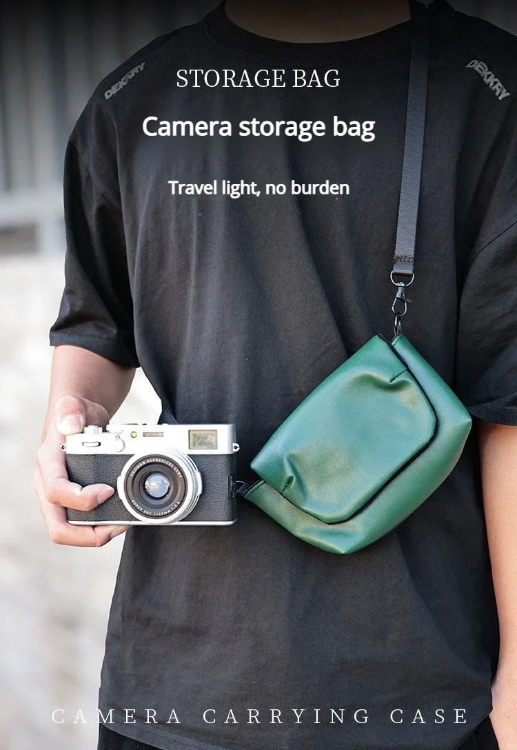 Borsa per Fotocamera Adatta per Fujifilm EVO X-half X100VI Canon V1 Ricoh GR2 GR3X GR4 Sony ZV1 RX100 M6 M7 Borsa per Fotocamera Vintage